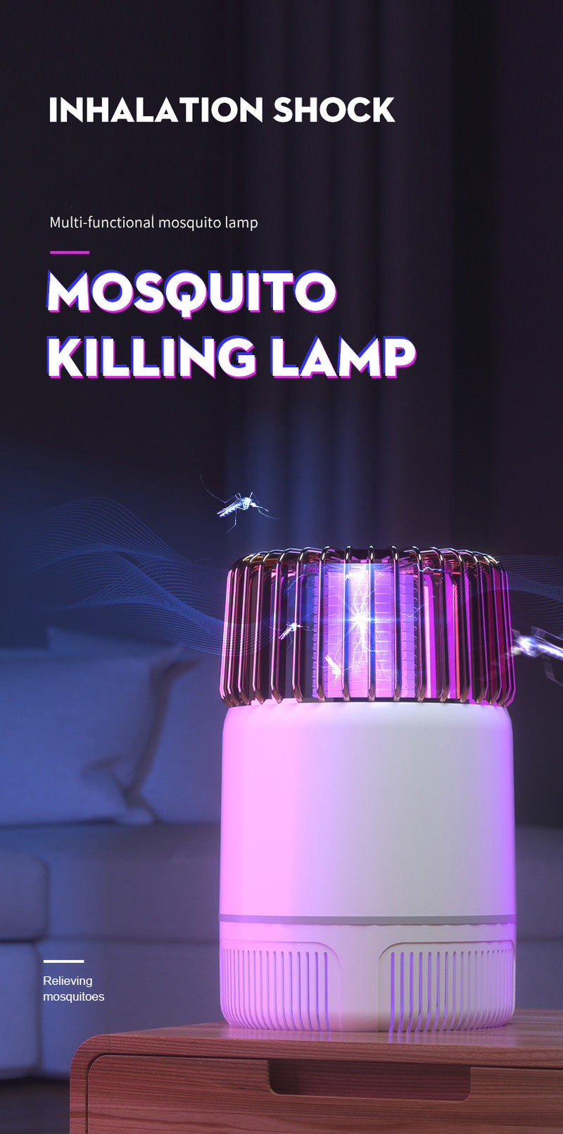 ZapAway Electric Mosquito Killer Lamp – USB Powered Photocatalyst Insect Trap
