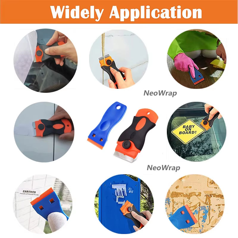 Heavy-Duty Multi-Surface Scraper Tool ā Razor Blade Adhesive Remover for Car Glass, Ceramic Hobs, Stickers & Glue | Scratch-Free Auto Squeegee