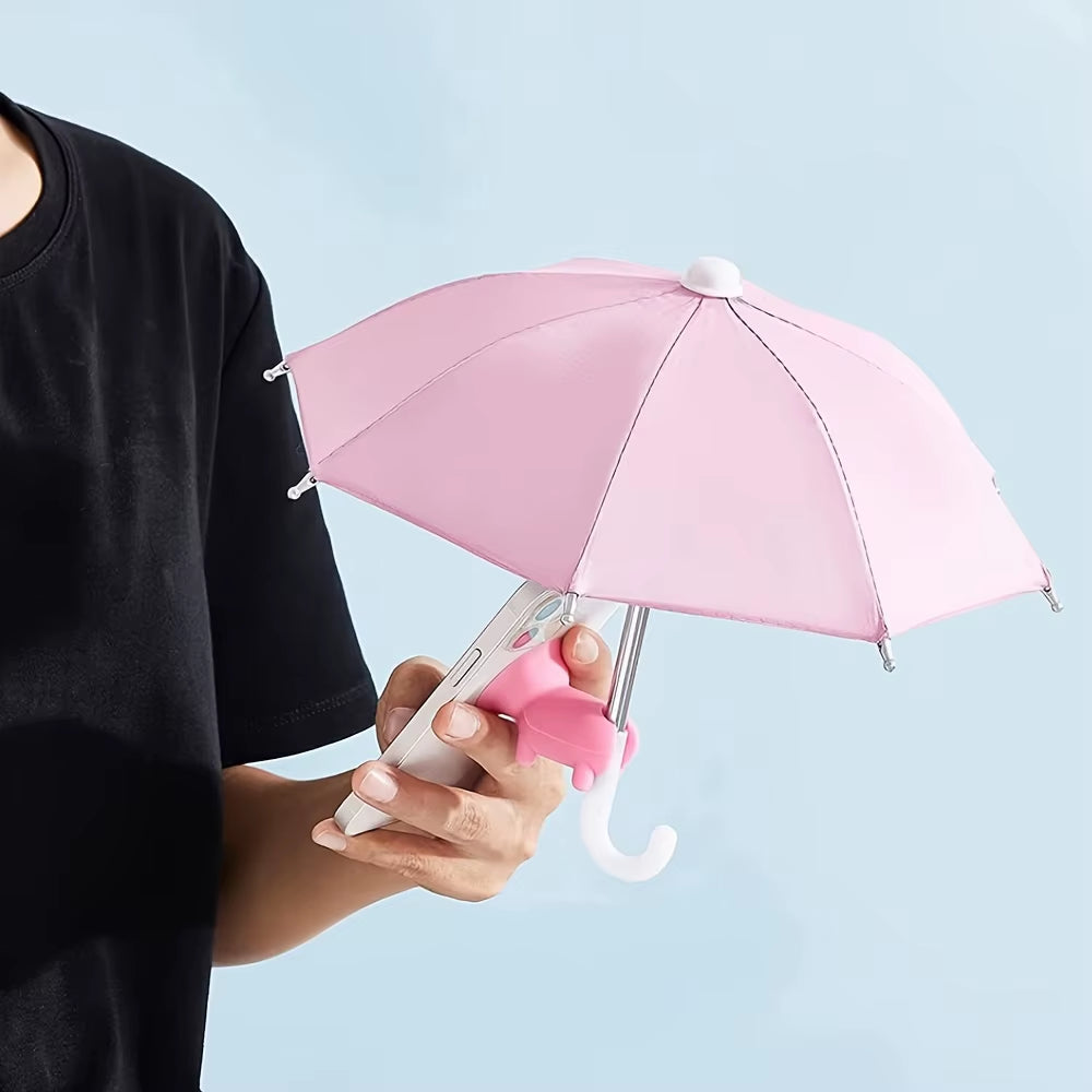 Mini Phone Umbrella – Anti-Glare Sunshade with Suction Cup (Universal Fit for All Smartphones)