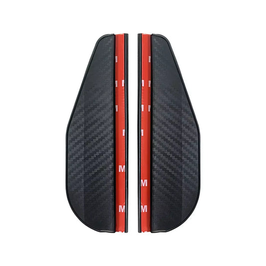 AutoShield Rain Eyebrow Visors – 2PCS Rearview Mirror Covers (Universal Fit, Carbon Fiber Look & Transparent Options)