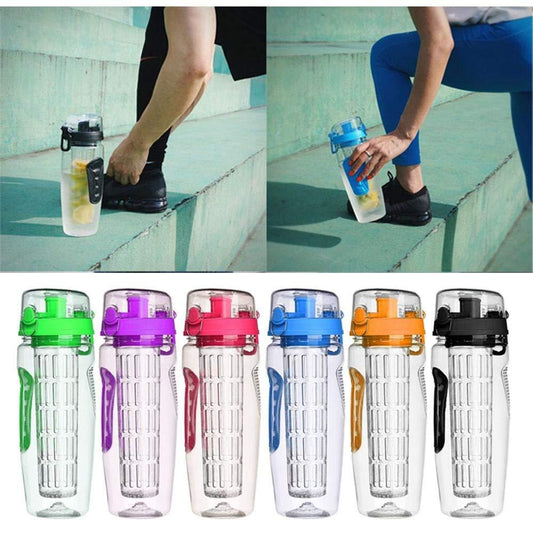 32oz Tritan Fruit Infuser Bottle – BPA-Free Leakproof Hydration with Juice Shaker (1000ml, FDA/LFGB Certified)