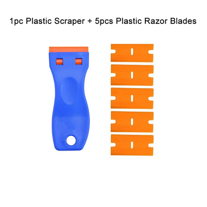 Heavy-Duty Multi-Surface Scraper Tool – Razor Blade Adhesive Remover for Car Glass, Ceramic Hobs, Stickers & Glue | Scratch-Free Auto Squeegee