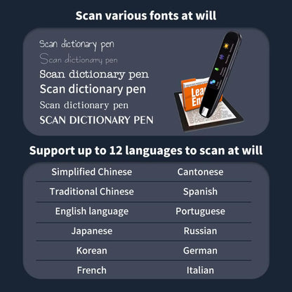 Smart Translator Pen – 116-Language Offline/Online Scanning Translator with OCR Camera & Voice Recording