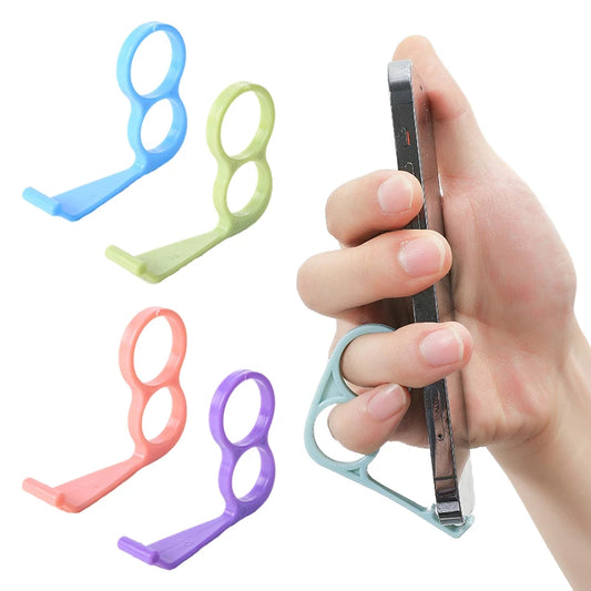  Phone Grip & Stand – 360° Rotating Finger Ring Holder for iPhone/Samsung (Pink/Blue/Green/Purple)