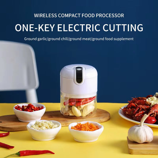 ZestPro Electric Mini Chopper - 45W Portable Food Processor for Garlic, Meat & Veggies | U